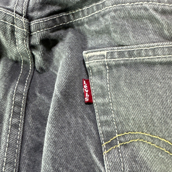 Levis 501XX Jeans Mens 36x30 tag actual 34x27 Straight Fit Grey Button Fly - Picture 9 of 13